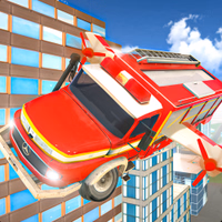 Flying Fire Truck Driving Sim